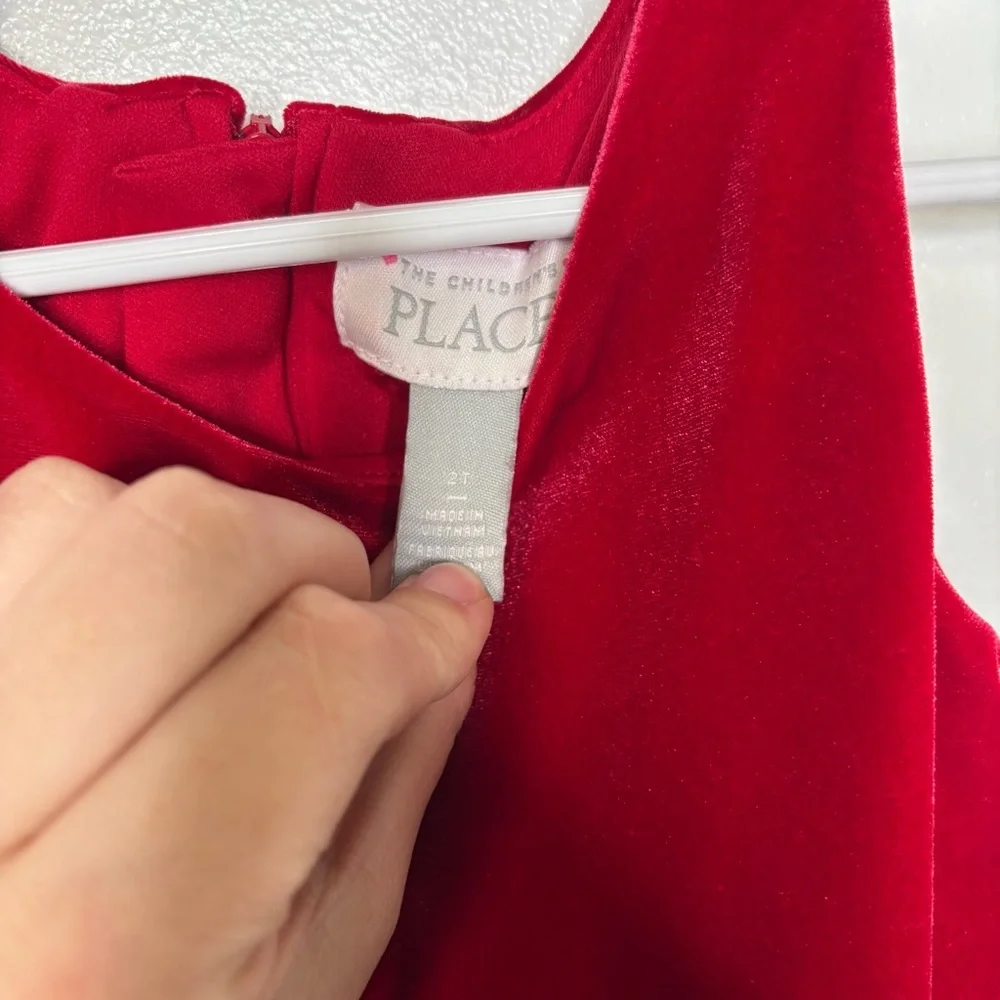 The Children’s Place Red Velvet Rose Dress Girls 2T